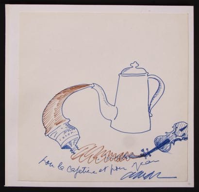 ARMAN (1928-2005) 
Coffee pot, tube and violin
Drawing...