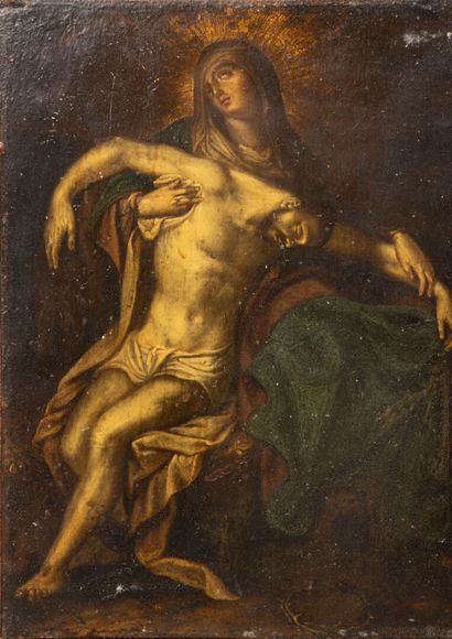 Ecole flamande XVIII°
Pieta
Huile sur cuivre...