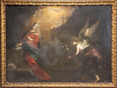 Ecole italienne XVIII°
L'annonciation.
huile...