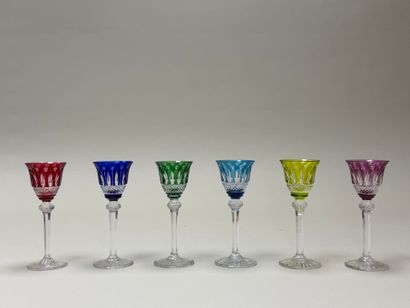SAINT LOUIS, modèle Tommy. 
Six verres à...