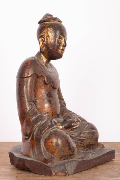 VIETNAM ou CHINE
Moine en prière
Statuette...