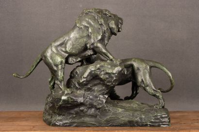 Maximilien Louis FIOT (1886-1953) 
Lion et...