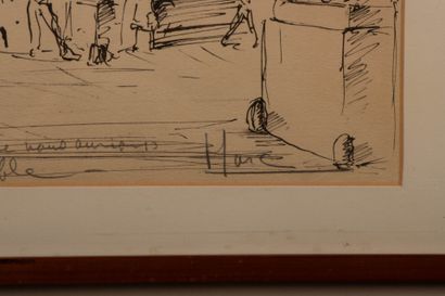 XX° French School
Rome
Ink drawing signed...