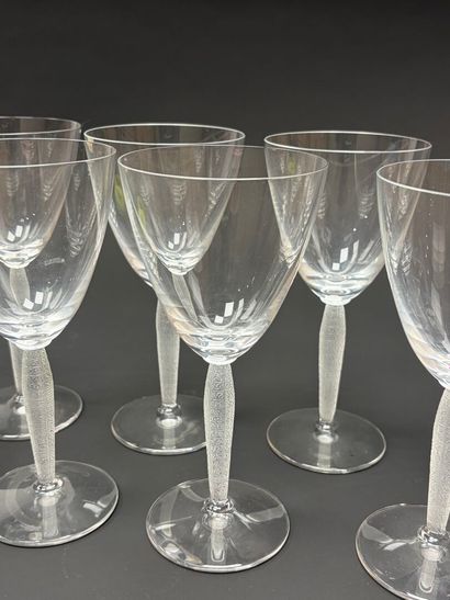 LALIQUE modèle Louvre
Suite de neuf grands...