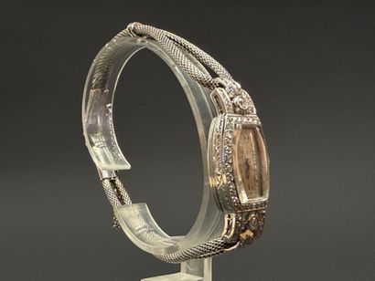 Ladies' watch in platinum and diamonds, white...