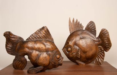 Roger FAVIN (1904-1990).
Deux poissons en...