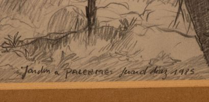 Gérard DIAZ ( 1938)
Garden in Palermo 1985
Pencil...