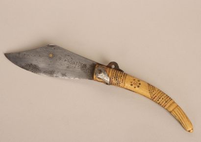 Large couteau pliant de type « navaja »,...
