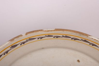 NEVERS fin XVII°
Assiette en faïence à décor...