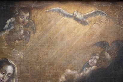 Ecole italienne XVIII°
L'annonciation.
huile...