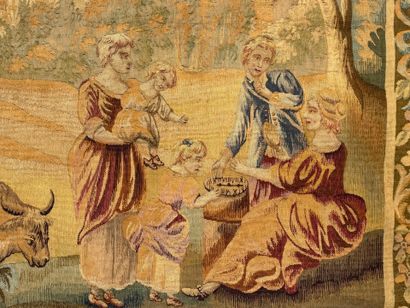 AUBUSSON, tapisserie représentant une scène...