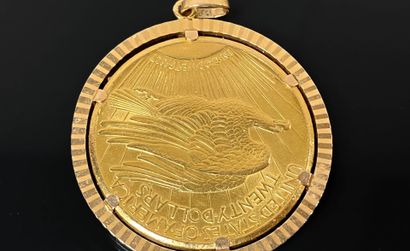 1926 American Eagle $20 gold coin, pendant...