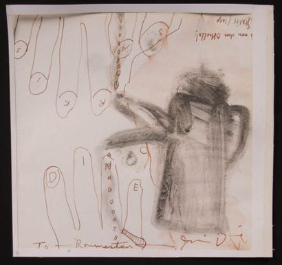 Jim DINE (1935) and SARKIS (1938) 
La Cafetière...
