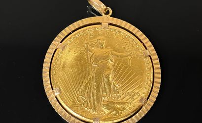 1926 American Eagle $20 gold coin, pendant...