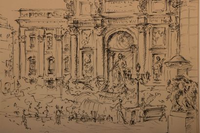 XX° French School
Rome
Ink drawing signed...