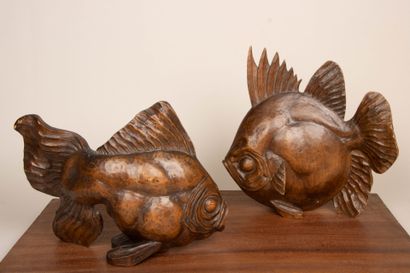 Roger FAVIN (1904-1990).
Deux poissons en...