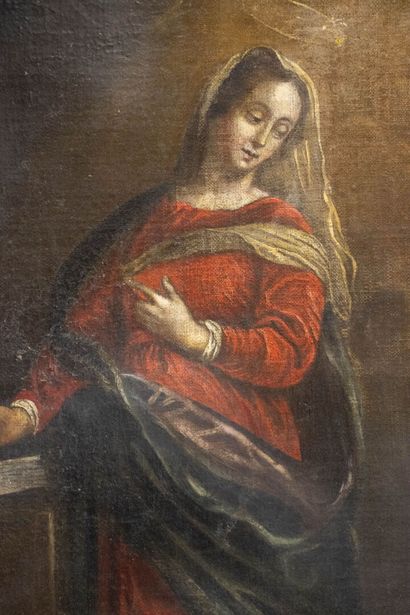 Ecole italienne XVIII°
L'annonciation.
huile...