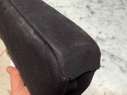 CHANEL. Evening bag in black jersey with...