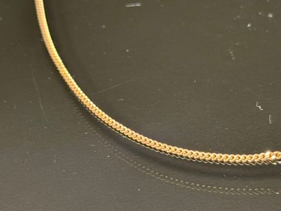 Chain in 750°/00 gold, flat curb chain link.
Length:...
