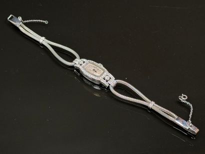 Ladies' watch in platinum and diamonds, white...