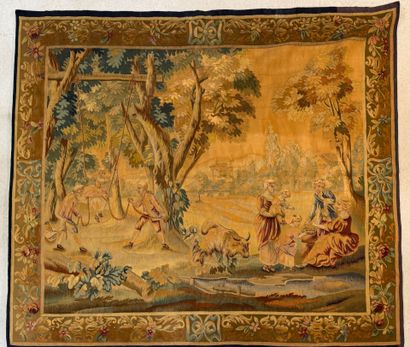 AUBUSSON, tapisserie représentant une scène...