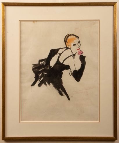 René GRUAU (1909-2004)
Woman with a Rose
Ink...