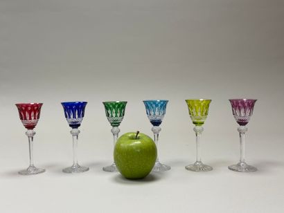 SAINT LOUIS, modèle Tommy. 
Six verres à...