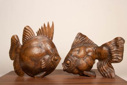Roger FAVIN (1904-1990).
Deux poissons en...