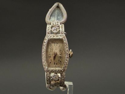 Ladies' watch in platinum and diamonds, white...