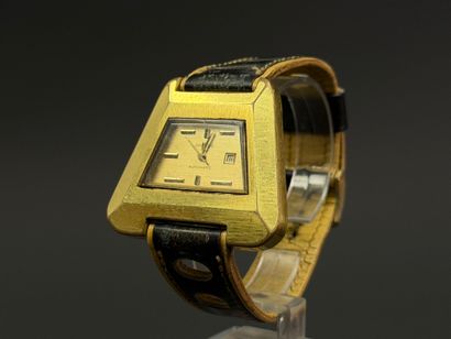 SANDOZ 
Men's wristwatch with trapezoidal...