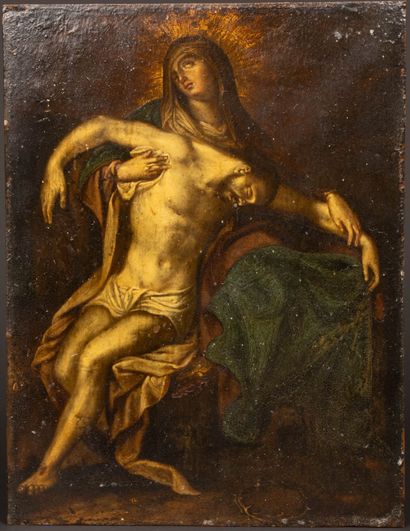 Ecole flamande XVIII°
Pieta
Huile sur cuivre...