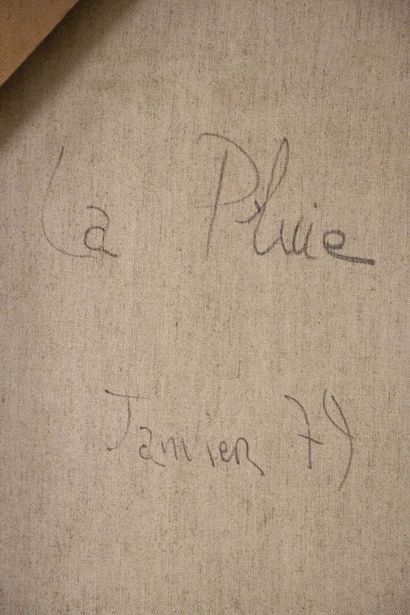 Jean MOIRAS ( 1945)
La pluie
Huile sur toile
117...