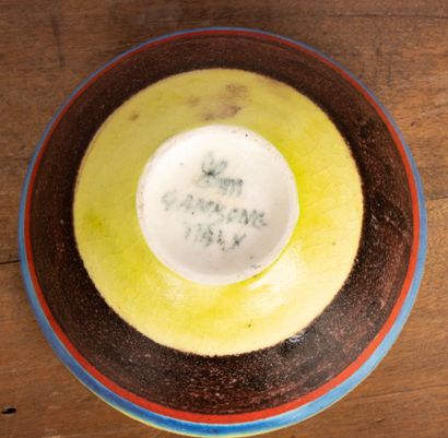 Guido GAMBONE (1909-1969) 
Ceramic bowl richly...