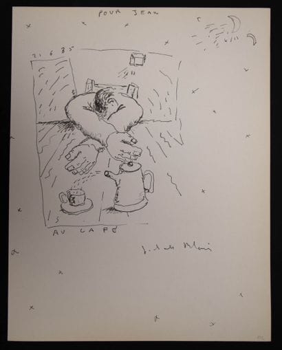 Jean-Charles BLAIS (1956) 
Au Café.
Black...