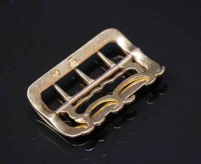Boucle de ceinture en or d'époque Louis XVI
Poinçon...