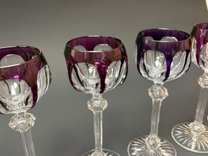 BACCARAT attribué à .
Suite de six verres...