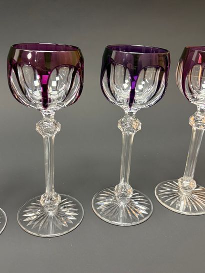 BACCARAT attribué à .
Suite de six verres...