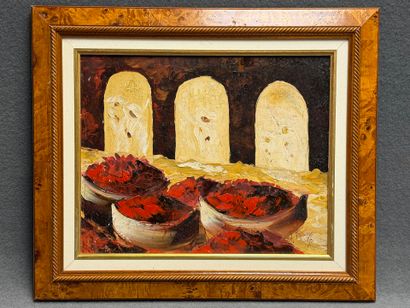 Artiste XXI siècle.
Marché aux épices. 
huile...
