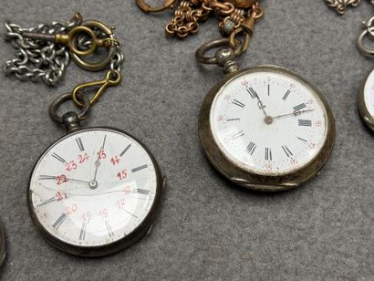 Dix montres à gousset, dont 7 en argent 800°/00...