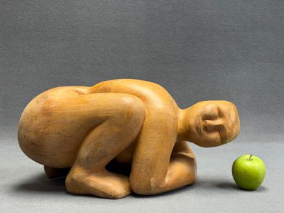 Sculpture en bois. 
27 x 50 x 28 cm.