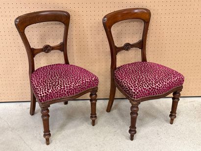Paire de chaises en acajou fin XIX°
H. :88...