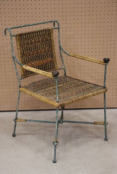 Fauteuil de jardin. 
H. :88 cm.