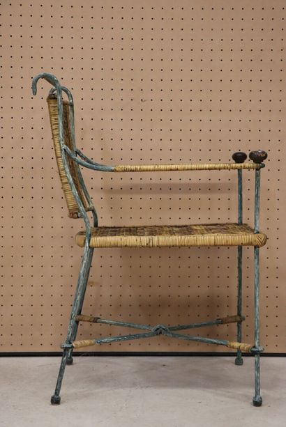 Fauteuil de jardin. 
H. :88 cm.