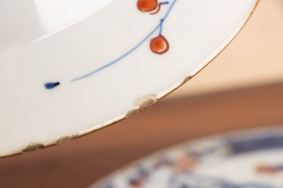 Huit assiettes en porcelaine de Chine décor...