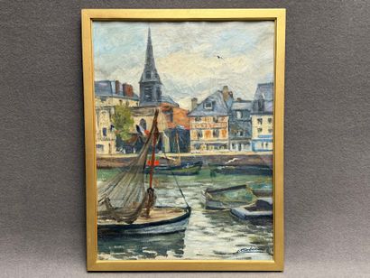 GABORIAU (XX°) . 
Le vieux bassin à Honfleur....