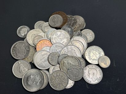 Lot de pièces françaises et étrangères c...