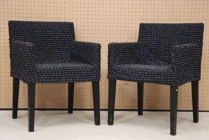 CASAMILANO Paire de fauteuils modernes garnis...