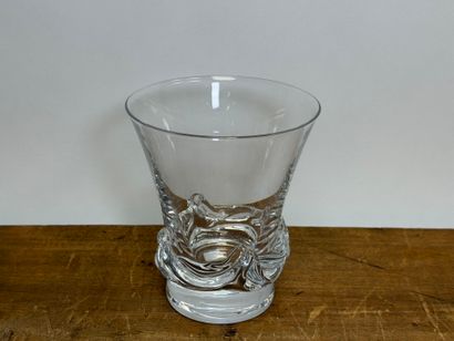 DAUM Vase Torcy en cristal.
H: 12 cm