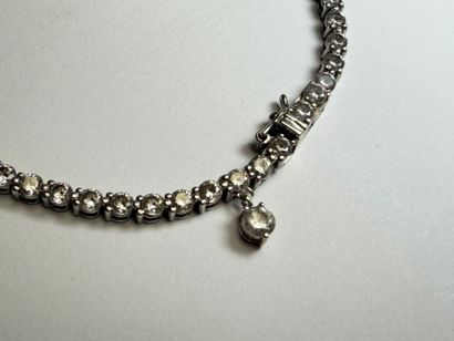 Bracelet rivière en argent et strass
L: 20...