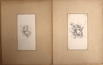 Ecole Française fin XIX°
Dix dessins à la...